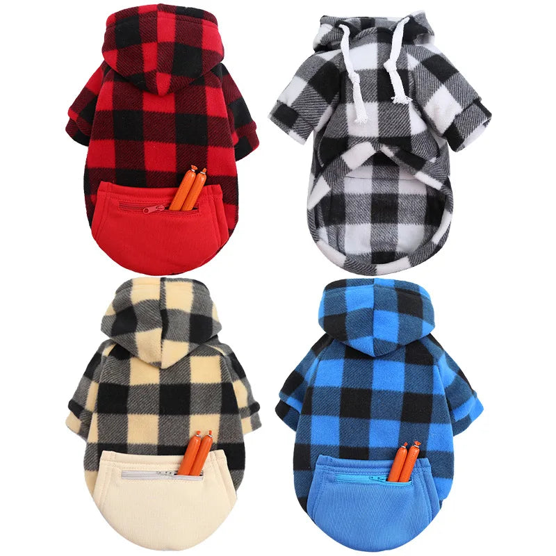 Reversible Plaid Dog Winter Coat – Warm & Waterproof Jacket for Small to Large Dogs