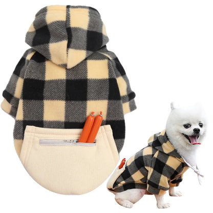 Reversible Plaid Dog Winter Coat – Warm & Waterproof Jacket for Small to Large Dogs