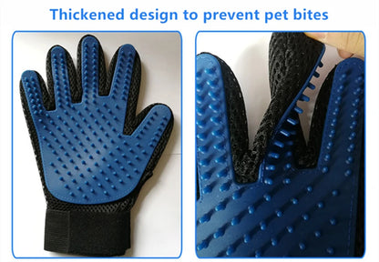 Pet Grooming Glove – Gentle Deshedding & Massage Brush for Cats & Dogs