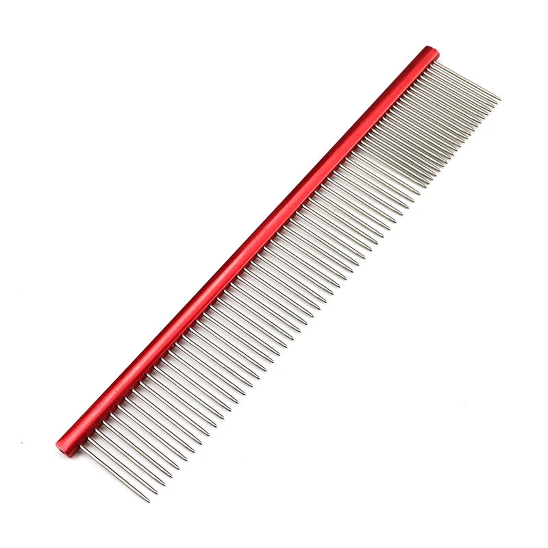 Lightweight Aluminum Pet Comb – Professional Grooming Tool for Dogs & Cats