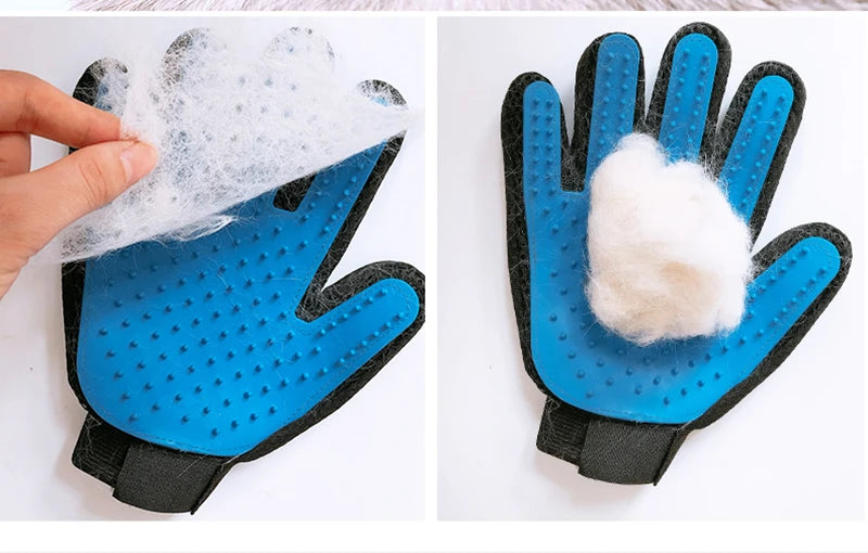 Pet Grooming Glove – Gentle Deshedding & Massage Brush for Cats & Dogs