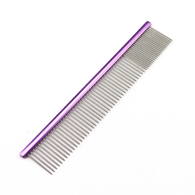 Lightweight Aluminum Pet Comb – Professional Grooming Tool for Dogs & Cats