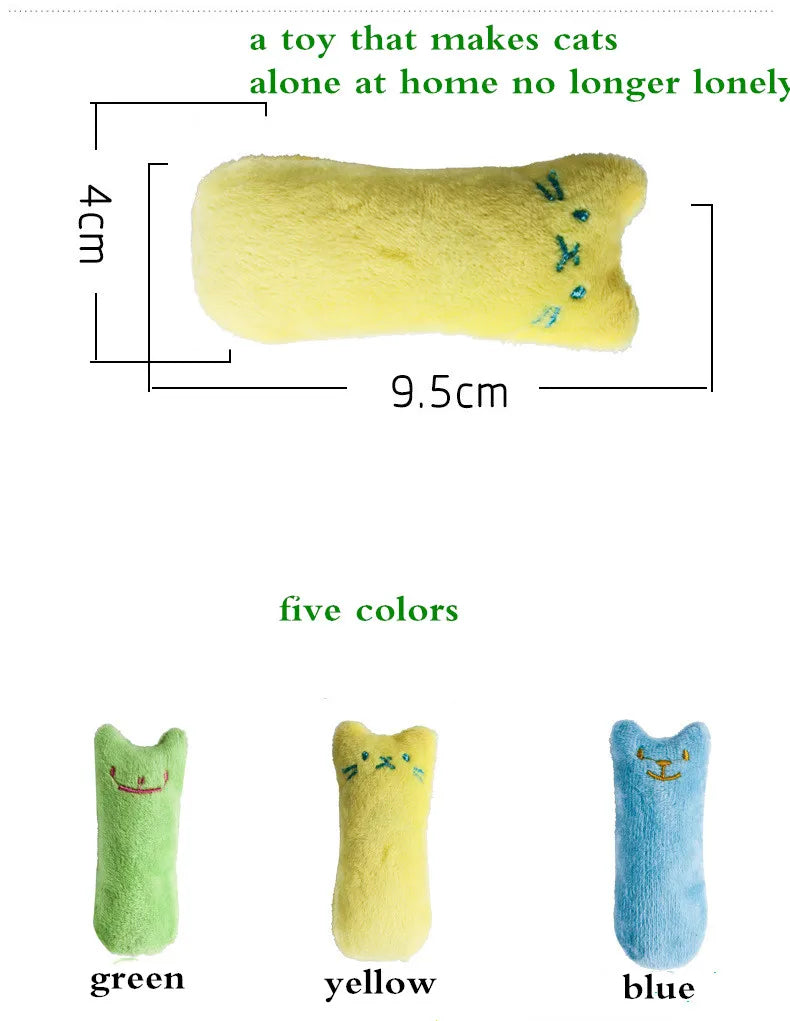 Interactive Catnip Chew Toy – Plush Teeth Grinding & Vocal Toy for Kittens & Cats