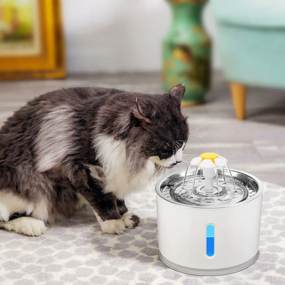 2.4L Automatic Pet Water Fountain – LED USB Electric Dispenser for Cats & Dogs