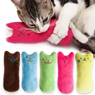 Interactive Catnip Chew Toy – Plush Teeth Grinding & Vocal Toy for Kittens & Cats