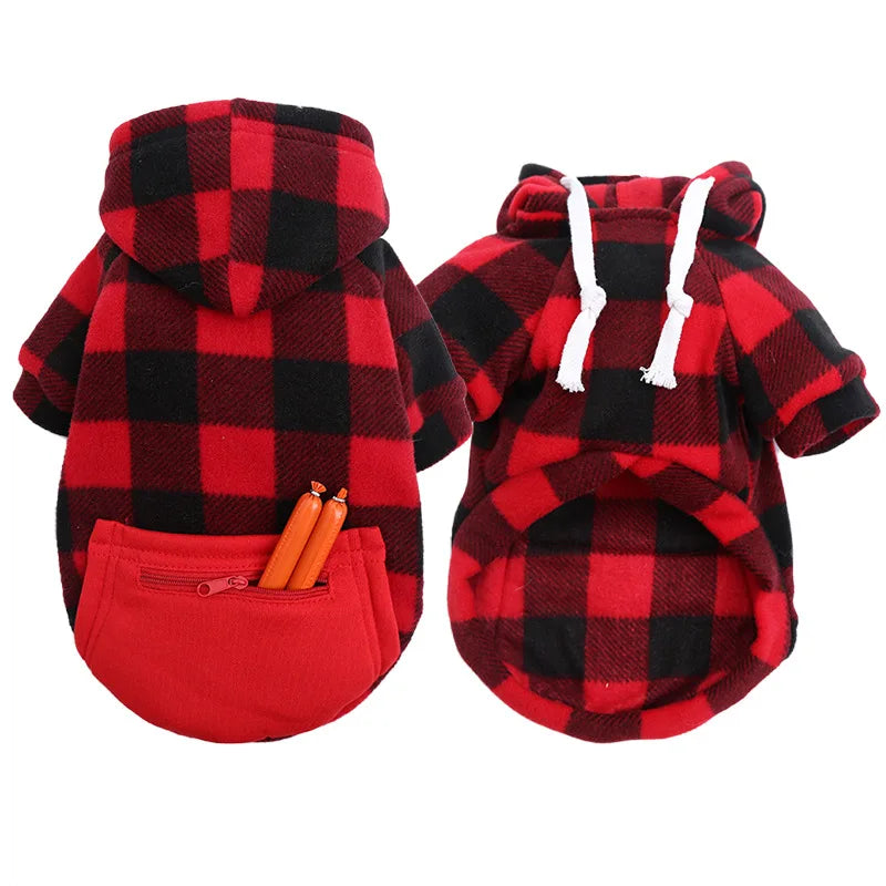 Reversible Plaid Dog Winter Coat – Warm & Waterproof Jacket for Small to Large Dogs