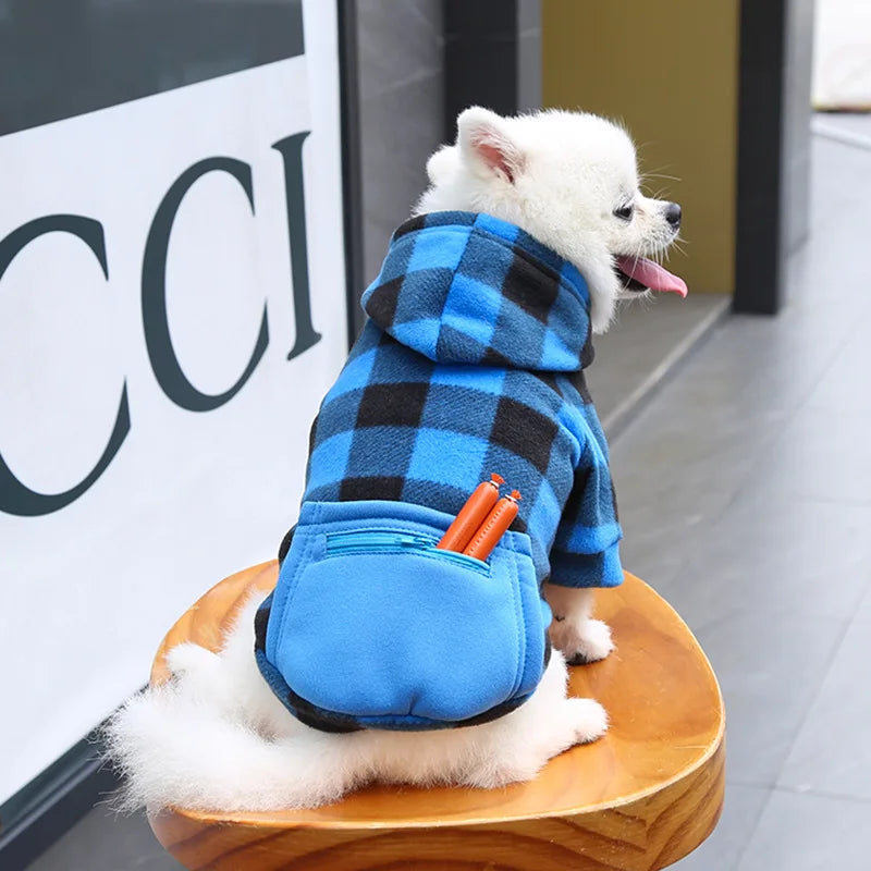 Reversible Plaid Dog Winter Coat – Warm & Waterproof Jacket for Small to Large Dogs