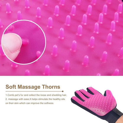 Silicone Pet Grooming Glove – Gentle & Effective Brush for Cats & Dogs | Bath & Shedding Tool