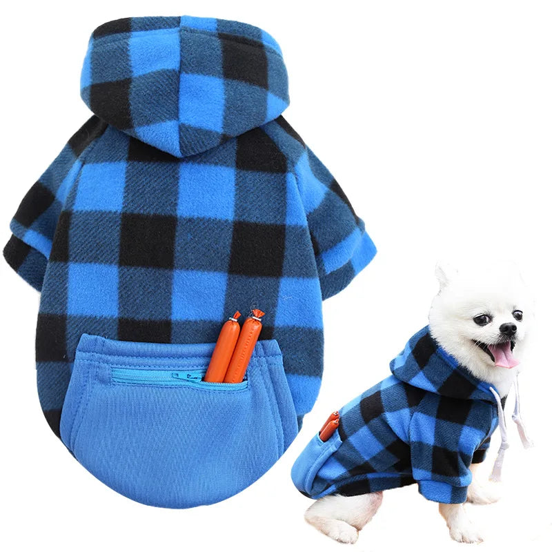 Reversible Plaid Dog Winter Coat – Warm & Waterproof Jacket for Small to Large Dogs