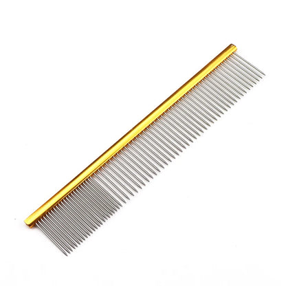 Lightweight Aluminum Pet Comb – Professional Grooming Tool for Dogs & Cats