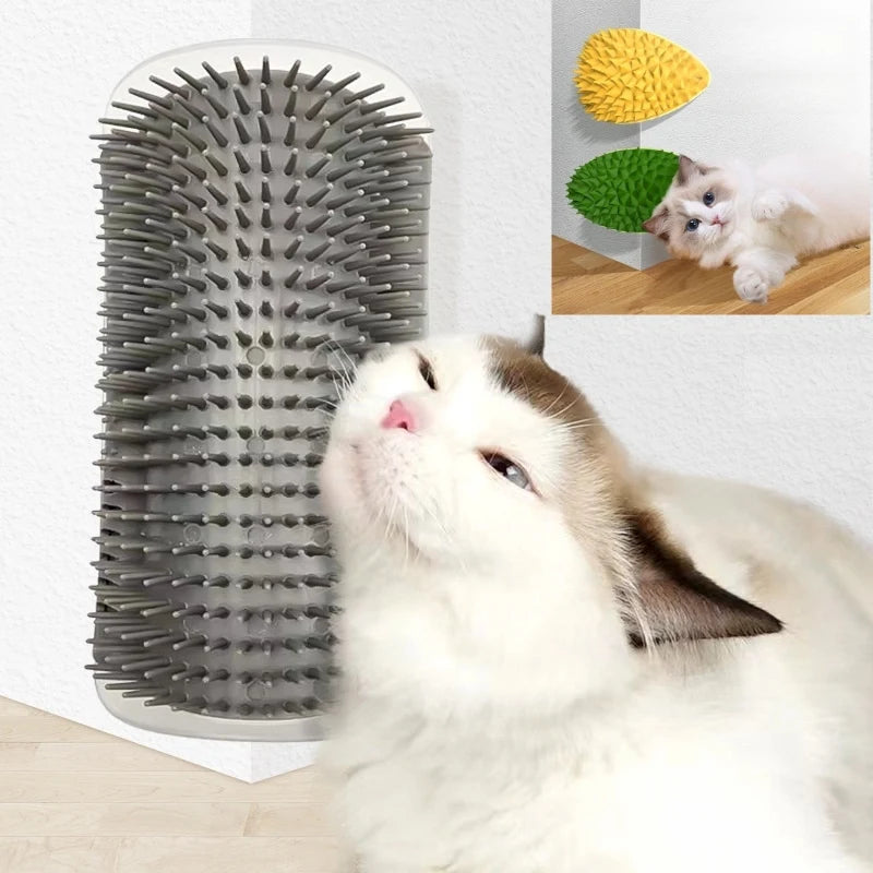 Self-Grooming Cat Scratcher & Massager – 2-in-1 Hair Removal & Scratching Brush