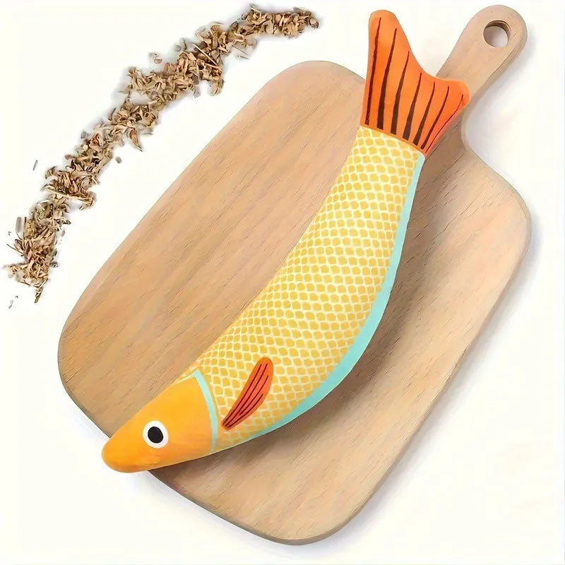 3D Realistic Fish Cat Toy – Interactive Catnip Plush Chew & Bite Pillow