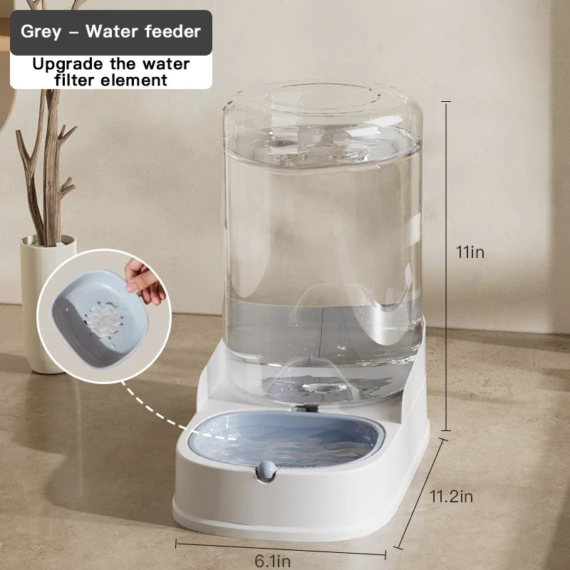 Large Capacity Automatic Pet Feeder & Water Dispenser – Self-Refilling Bowl for Cats & Dogs