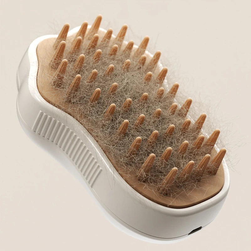 3-in-1 Steam Pet Grooming Brush – Electric Spray & Massage Comb for Dogs & Cats