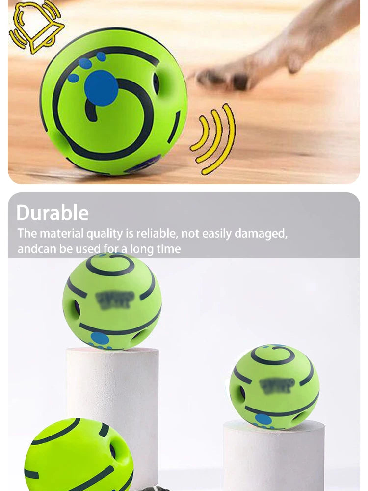 Self-Activated Squeaky Chew Ball – Interactive Toy for Cats & Dogs, Teeth Cleaning & Training