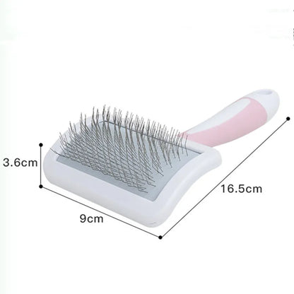 Stainless Steel Pet Grooming Brush – Shedding & Massage Comb for Dogs & Cats