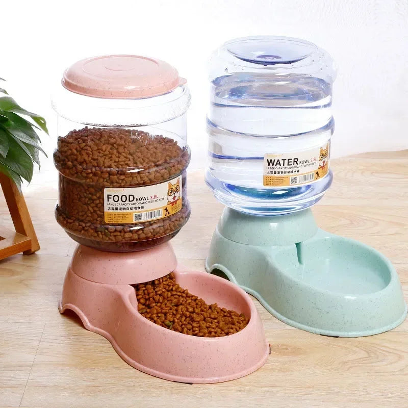 Automatic Pet Feeder & Water Dispenser – 2-in-1 Feeding Bowl for Cats & Dogs