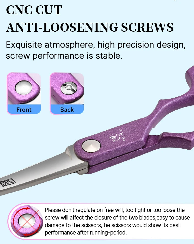 6.5'' Professional Pet Grooming Scissors – Curved & Thinning Shears Set