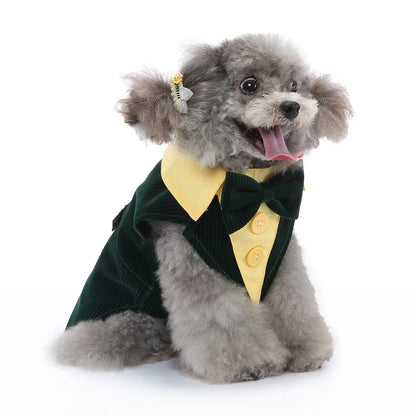 Formal Dog Tuxedo – Stylish Wedding & Party Outfit for Small & Medium Dogs