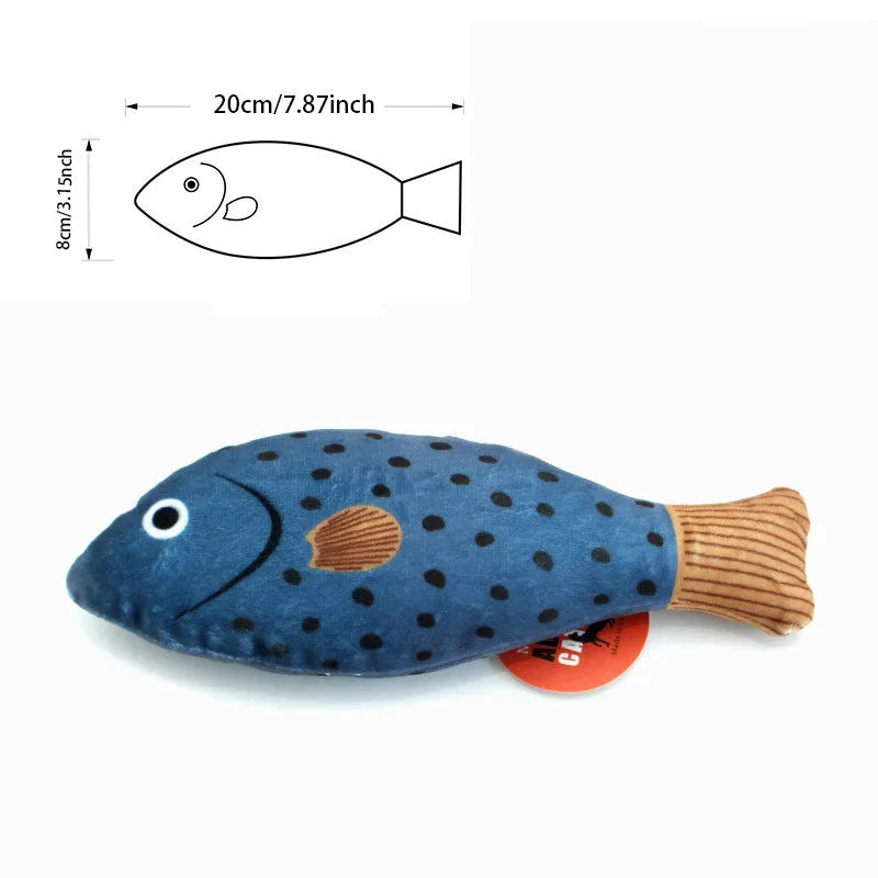 3D Realistic Fish Cat Toy – Interactive Catnip Plush Chew & Bite Pillow