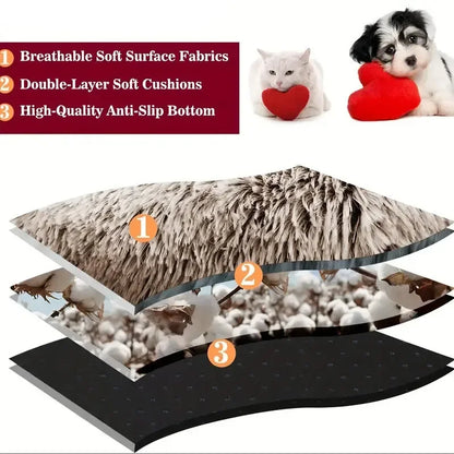 Semi-Enclosed Plush Cat Bed – Soft & Cozy Shell Nest for Cats & Small Dogs