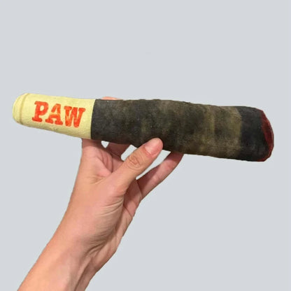 Funny Cigar Plush Dog Toy – Interactive Squeaky Chew Toy for Small & Medium Dogs