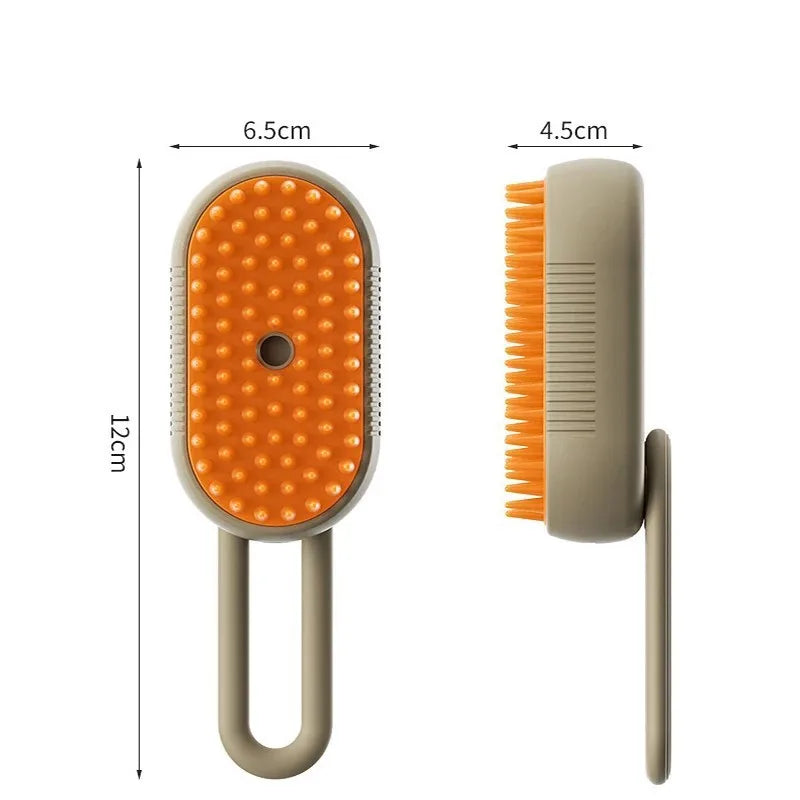 3-in-1 Steam Pet Grooming Brush – Spray, Massage & Hair Removal Comb for Cats & Dogs