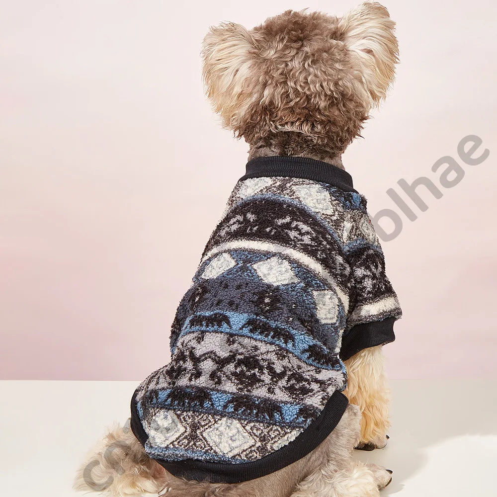 Cozy Winter Pet Sweater – Warm Fleece Jacket for Small Dogs & Cats