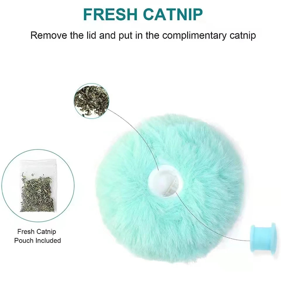 Smart Interactive Cat Ball – Electric Plush Catnip Toy with Sound & Motion Activation