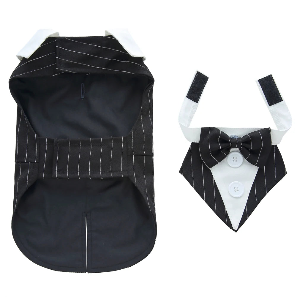 Formal Dog Tuxedo – Stylish Wedding & Party Outfit for Small & Medium Dogs