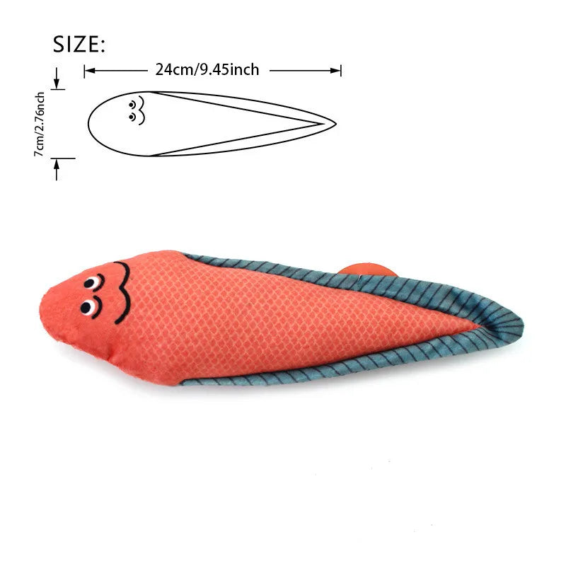 3D Realistic Fish Cat Toy – Interactive Catnip Plush Chew & Bite Pillow