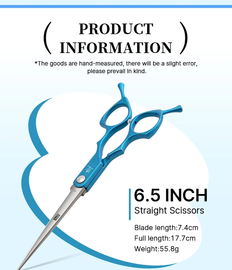 6.5'' Professional Pet Grooming Scissors – Curved & Thinning Shears Set