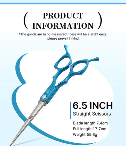 6.5'' Professional Pet Grooming Scissors – Curved & Thinning Shears Set