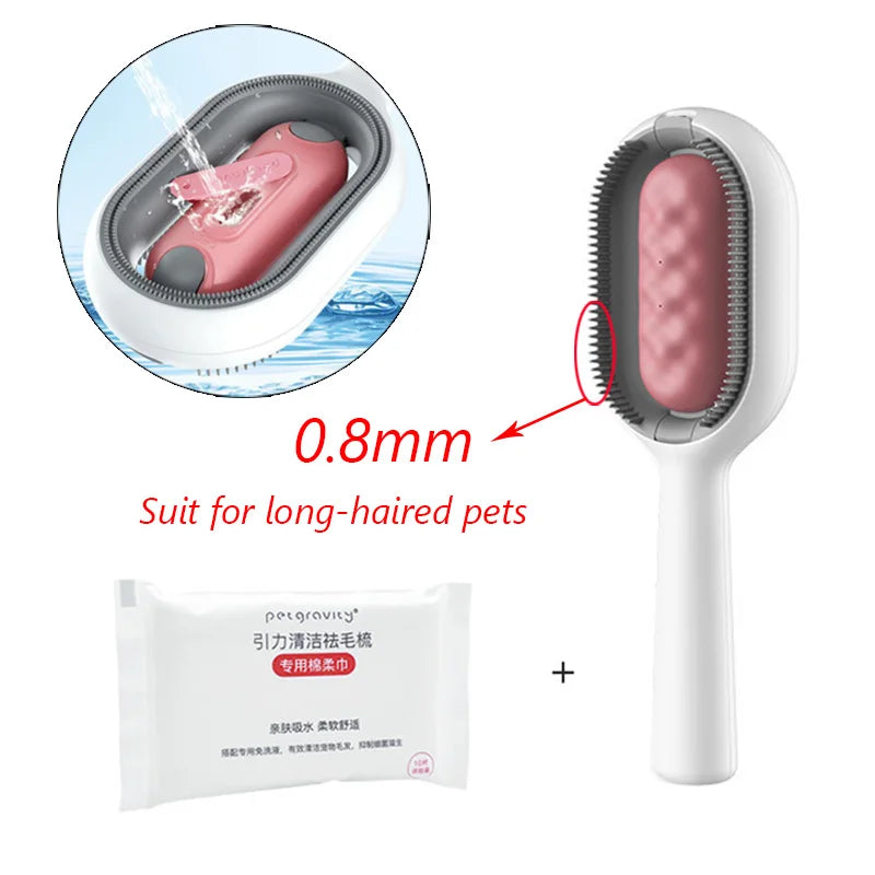 Double-Sided Pet Hair Removal Brush – Grooming Comb for Cats & Dogs