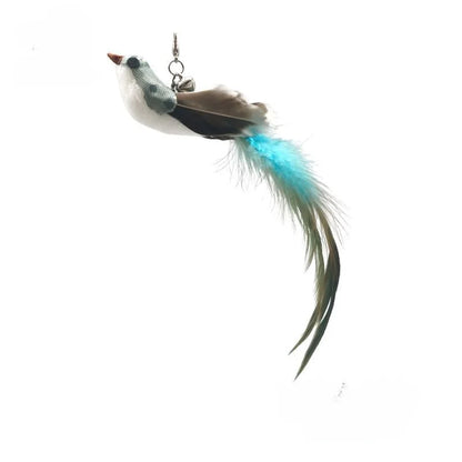 Interactive Feather Cat Wand – Hands-Free Suction Cup Toy with Bell