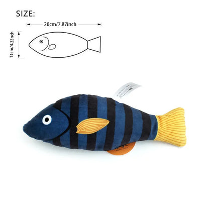 3D Realistic Fish Cat Toy – Interactive Catnip Plush Chew & Bite Pillow