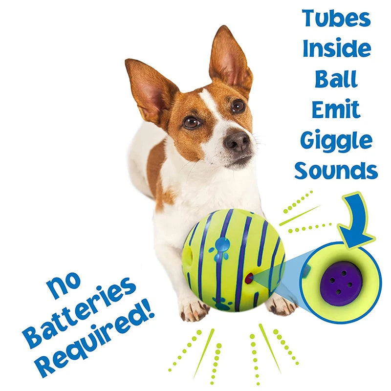 Self-Activated Squeaky Chew Ball – Interactive Toy for Cats & Dogs, Teeth Cleaning & Training