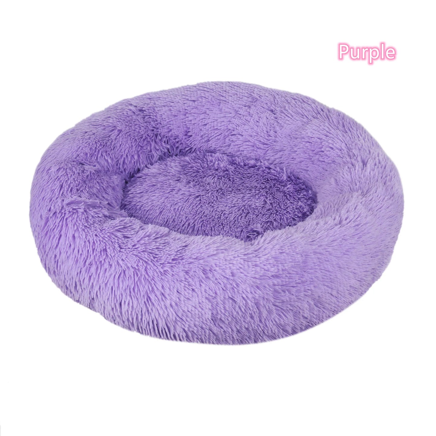 Ultra-Soft Plush Donut Cat Bed – Washable & Calming Pet Sleeping Nest for Cats & Small Dogs