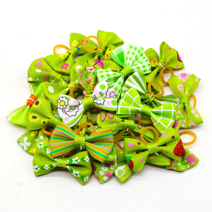 30PCS  Pet Dog Cat Puppy Grooming Bows Pet Hair Accessories Decorate Hair for Small Dog Hair Rubber Band Dog Supplier