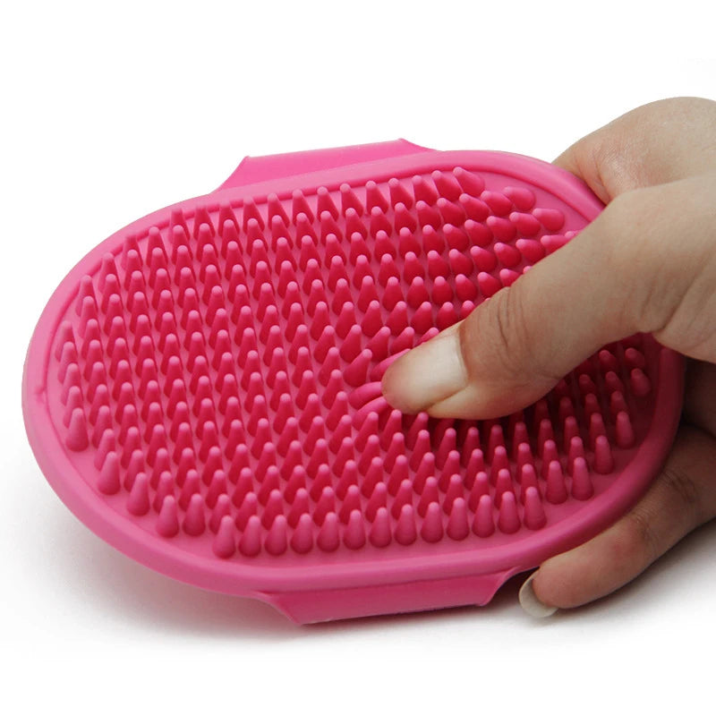 Soft Silicone Pet Bath Brush – Gentle Massage & Hair Removal Comb for Dogs & Cats