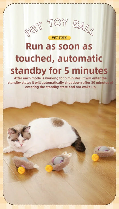 Automatic Rolling Cat Ball – Interactive Self-Moving Toy for Kittens & Cats