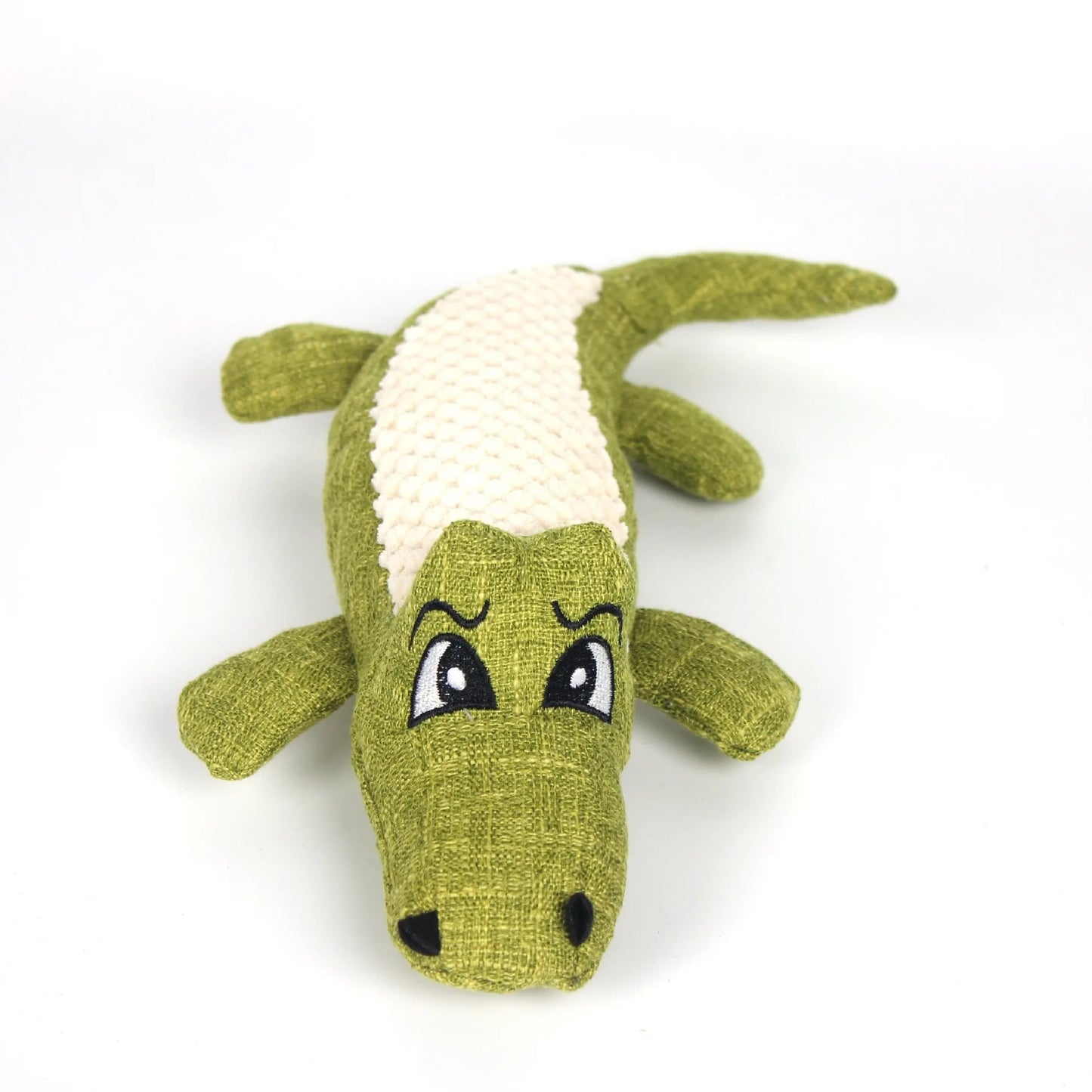 Plush Alligator Chew Toy – Interactive Squeaky Dog Toy for Teeth Cleaning & Training