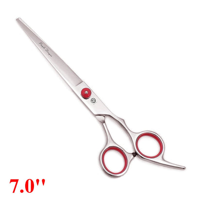 7'' Professional Dog Grooming Scissors Hair Cutting Shears Curved Thinning Comb Cat Pet Salon Hairdressing Japan Steel Z4001