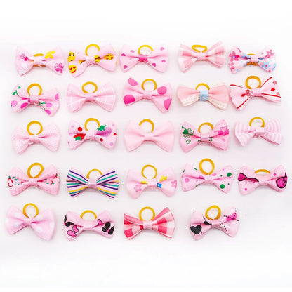 30PCS  Pet Dog Cat Puppy Grooming Bows Pet Hair Accessories Decorate Hair for Small Dog Hair Rubber Band Dog Supplier