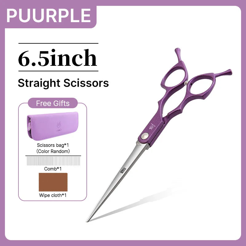 6.5'' Professional Pet Grooming Scissors – Curved & Thinning Shears Set