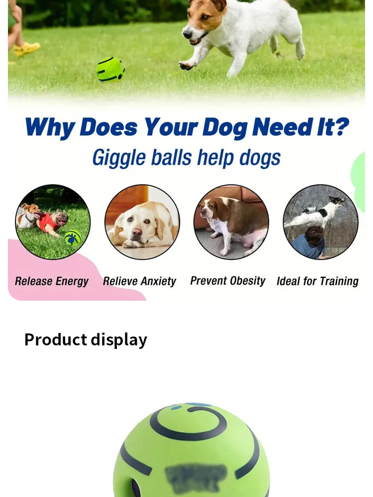 Self-Activated Squeaky Chew Ball – Interactive Toy for Cats & Dogs, Teeth Cleaning & Training