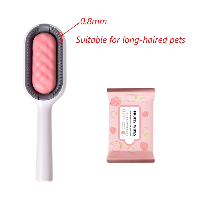 Double-Sided Pet Hair Removal Brush – Grooming Comb for Cats & Dogs