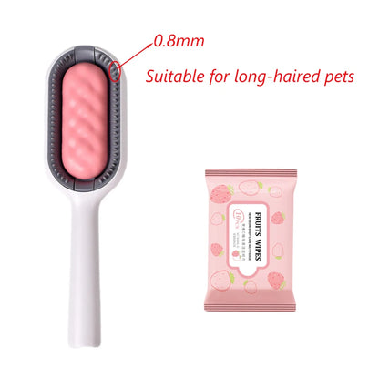 Double-Sided Pet Hair Removal Brush – Grooming Comb for Cats & Dogs