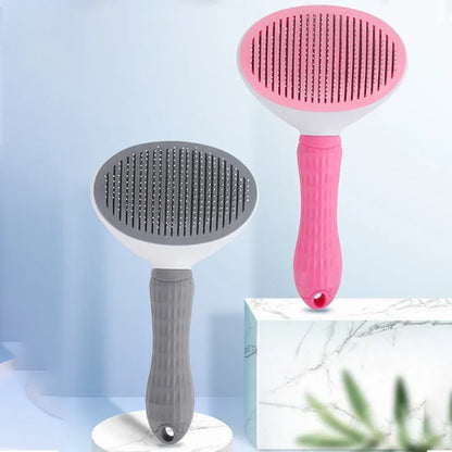 Stainless Steel Pet Grooming Brush – Hair Removal Comb for Long-Haired Dogs & Cats