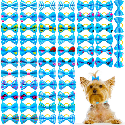 30PCS  Pet Dog Cat Puppy Grooming Bows Pet Hair Accessories Decorate Hair for Small Dog Hair Rubber Band Dog Supplier